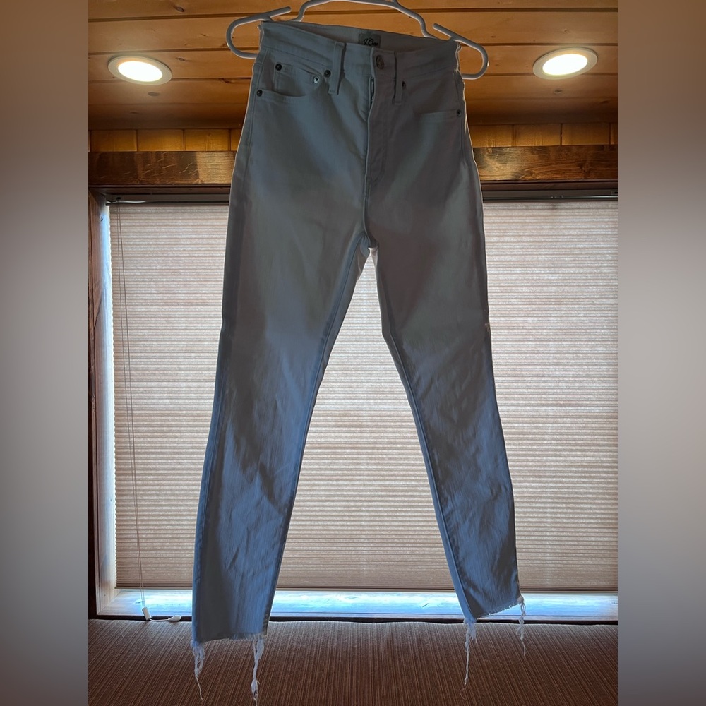 J. Crew White 10” High-Rise Toothpick Denim
